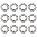 Uxcell Lifting Eye Nut M10 Female Thread 304 Stainless Steel Round Shape For Rope Fitting Pack Of 12