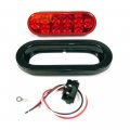 Fortpro 6 Red Oval Marker Tail Stop Turn Led Light With 10 Leds And Lens F235180 