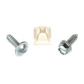 License Plate Retainers Steel And Plastic Zinc Clear Finish White 7 In Depth 1 4 By 3 Non Lockable Lid 