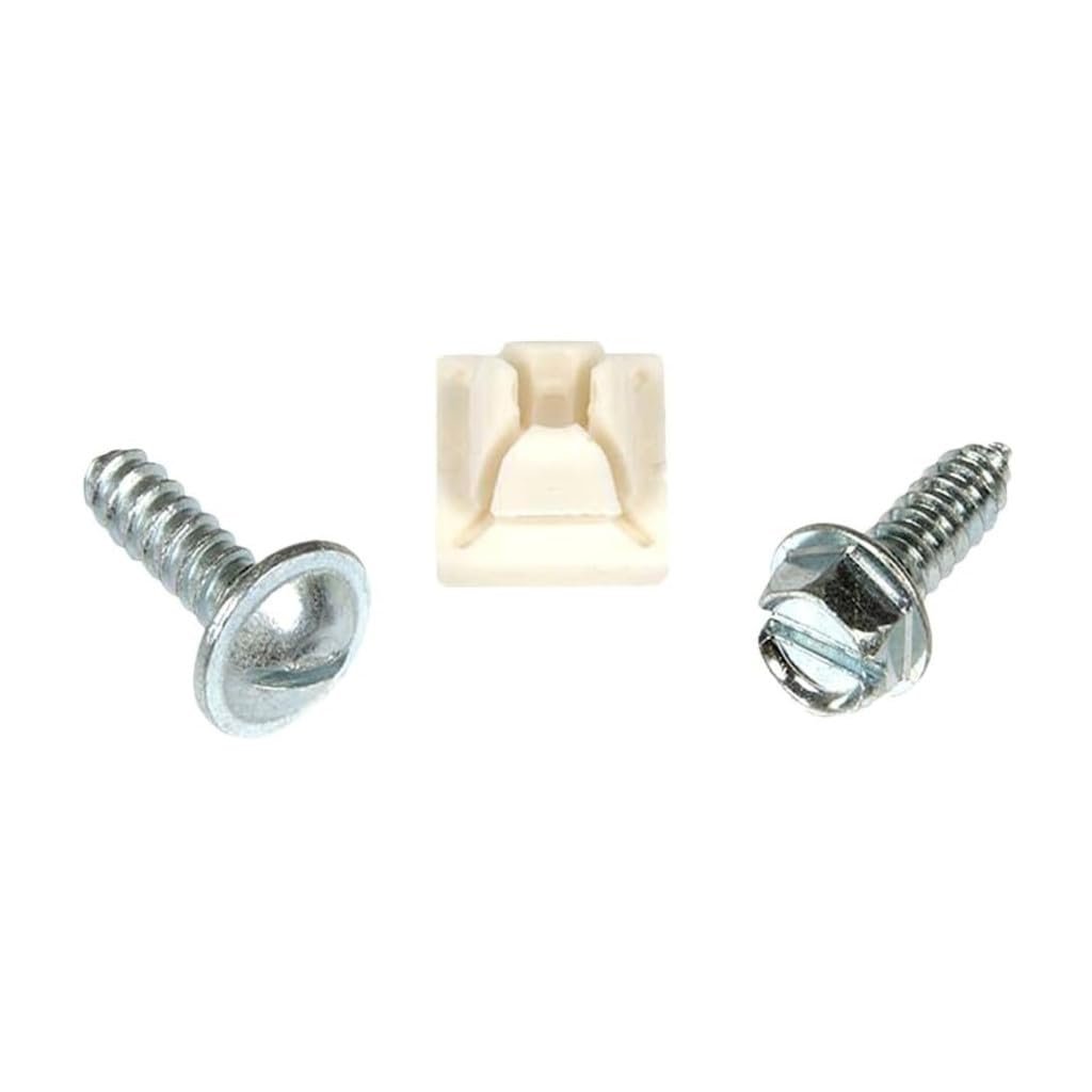 License Plate Retainers Steel And Plastic Zinc Clear Finish White 7 In Depth 1 4 By 3 Non Lockable Lid