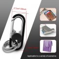 Heavy Duty Metal Car Keychain Anti Loss Key Fob Holder With Double Keyrings And Rotating Disk Zinc Alloy Stainless Steel Black