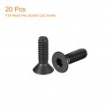 Uxcell 5-40x3 8 Flat Head Socket Cap Screws 10 9 Grade Carbon Steel Hex Countersunk Screw Bolts Machine Fasteners Fully