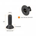 Uxcell 5-40x3 8 Flat Head Socket Cap Screws 10 9 Grade Carbon Steel Hex Countersunk Screw Bolts Machine Fasteners Fully