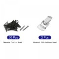 3mmx40mm Cement Wall Point Tip Nails Black 30pcs And Stainless Steel Spring Toggle Latch 2pcs