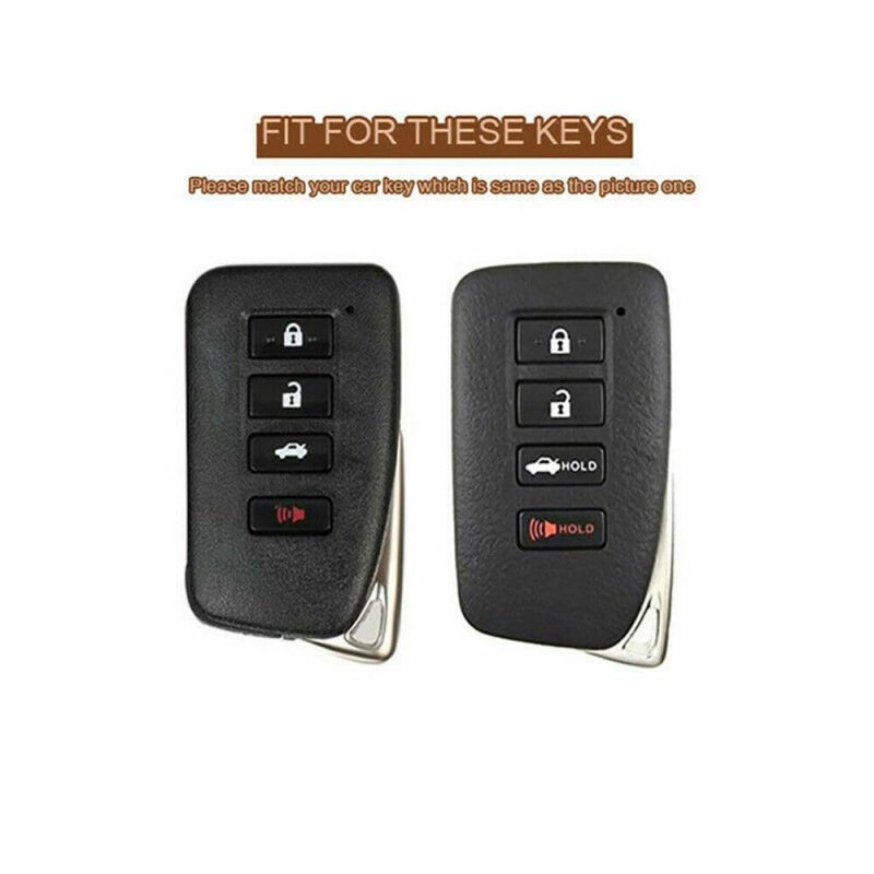 Leather Remote Smart Key Fob Case Cover Shell For Lexus Gs Es Is Rc Nx Lx Rx Brown Protector 4 Button Keys