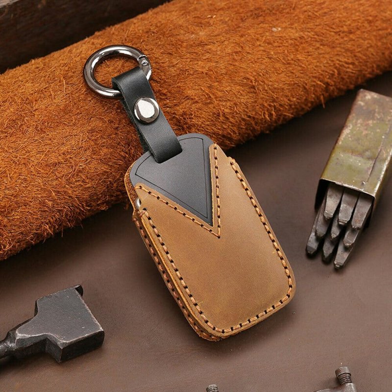Leather Remote Smart Key Fob Case Cover Shell For Lexus Gs Es Is Rc Nx Lx Rx Brown Protector 4 Button Keys
