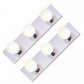 Dysmio Lighting Three Light Vanity Strip Hollywood Style Mirror Fixture With Chrome Plates A Salon-grade Accessories For 