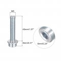 Uxcell M8x40mm Flanged Socket Head Cap Screws 50pcs 8 Grade Carbon Steel Hex Serrated Flange Bolts Machine