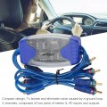 Acouto Ground Loop Noise Isolator For Car Audio Automotive 4 Channel Gold Plated Rca Filter Automobile