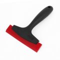 Black Handle Red Rubber Car Auto Ice Scraper Window Snow Removal Cleaning Tool 