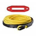 1 4 X 50 Synthetic Winch Rope W Rock Guard Hawse Fairlead Compatible With Atv Utv Suv Off-road Ramsey Red Yellow