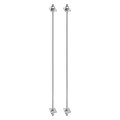 2pcs M8x400mm 304 Stainless Steel Double End Threaded Stud Screw Bolt With Nuts Square Flat Washers Spring For House 