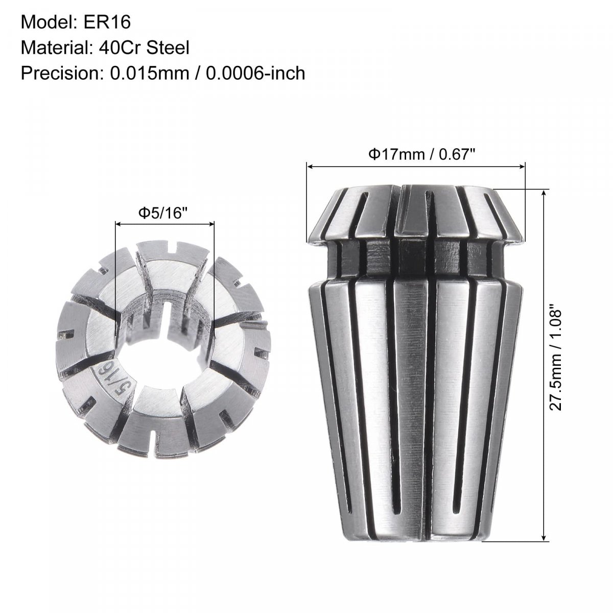 Er16 Spring Collet 5 16 Chuck For Cnc Engraving Machine Lathe Milling