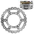 Caltric Front Brake Disc And Caliper With Pads Compatible Yamaha Yz450f 2008-2015