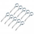 5pcs Pipe Bracket Clamp Wall Mount Fit 1-9 16 40mm Support 150mm Long Strap With Expansion Screw For Gas Water Pipeline 