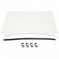 Hecasa Scratch Resistant Windshield For 2009-2021 Polaris Rzr 170 Front Full Clear Flip Windscreen