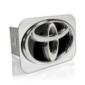 Toyota 3d Logo Black Infill Chrome Tow Hitch Cover Official Licensed 
