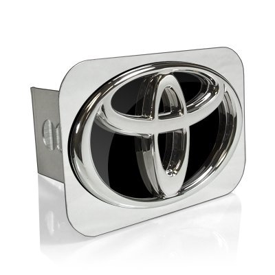 Toyota 3d Logo Black Infill Chrome Tow Hitch Cover Official Licensed
