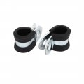 Uxcell 10mm Dia Rubber Lined R Shaped Zinc Plated Pipe Clip Cable Clamp 20pcs