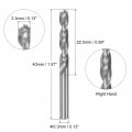 Uxcell Solid Carbide Drill Bit 3 3mm 0 13 Yg6x C3 Micro-grain Tungsten Jobber Twist Bits Straight Shank For Drilling Stainless