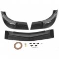 Kuafu 3pcs Front Bumper Lip Splitter Compatible With 2005-2013 Corvette C6 Base Models 2dr Zr1 Extended Style Under Chin