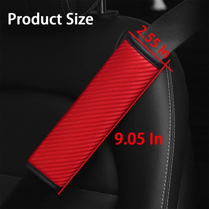 Auto Seat Belt Cover 2 Pack Breathable Shoulder Harness Pads For Car Universal Fit Polyester Neck Protector Adults Youth Kids