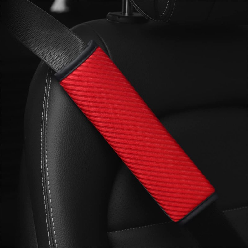 Auto Seat Belt Cover 2 Pack Breathable Shoulder Harness Pads For Car Universal Fit Polyester Neck Protector Adults Youth Kids
