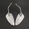 Httmt Chrome Flame Furious Mirror Race Compatible With H-d Sportster Dyna Touring Softail Glide