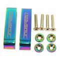 Jdmspeed Neo Chrome Cnc Billet 3 4 Hood Vent Spacer Riser Kit Bolts Washers