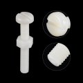 Uxcell 20 Pairs Nylon Screw Nut Assortment M6x40mm Slotted Pan Head Screws M6 Hex Nuts For Machinery Electronics White