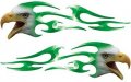 Weston Ink Screaming Eagle Head Tribal Flame Graphic Kit In Green 