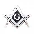 Freemason Square And Compass Metal Decal Auto Emblem