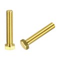 Brass Hex Bolts 3 8-16x2 2pcs Fully Thread Grade 4 8 Solid Hexagon Head Bolt Machine Screws For Machinery 