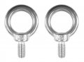 2 Pieces Stainless Steel 316 8 Lifting Eye Bolt 3 Unc Marine Grade Thread Length 15mm