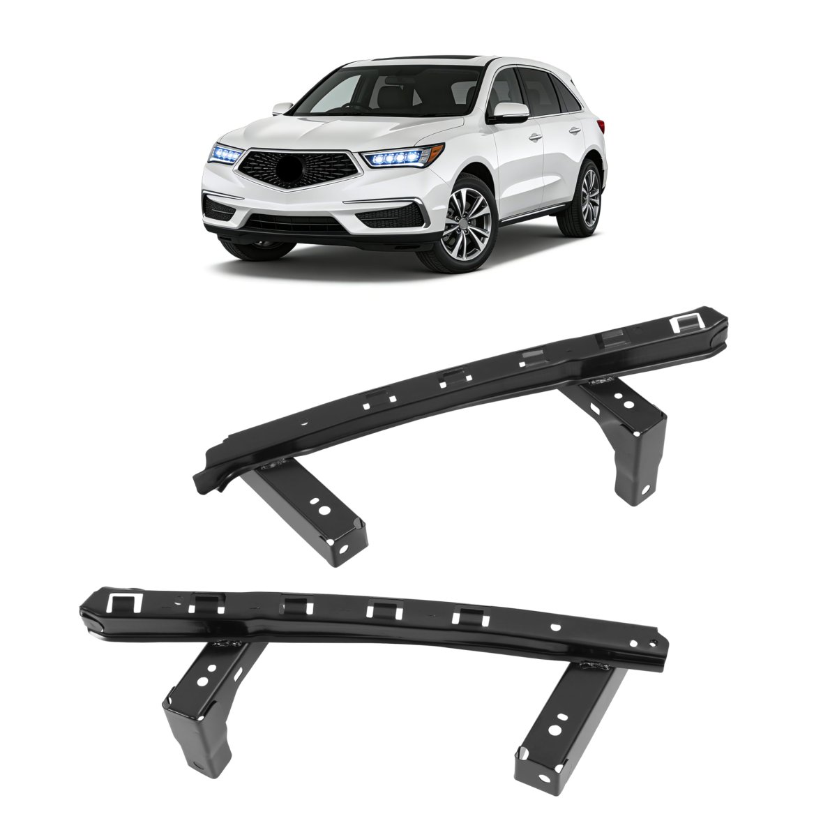 Front Bumper Bracket For 2017 2020 Acura Mdx Replacement Ac2509100 Ac2508100 71140tz5a10 71145tz5a10 Primed Black Alloy Steel