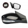 Ocpty Black Passenger Side View Mirror Smooth With Power Adjustment Heated Signal Lamp Manual Folding Compatible For 2013