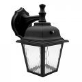 Maxxima Led Porch Lantern Outdoor Wall Light Fixture Black Clear Water Glass Photocell Sensor 875 Lumens 3000k Warm White Dusk 