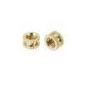 M3 X 3mm L 5mm Od Female Thread Brass Knurled Threaded Insert Embedment Nuts 300pcs 