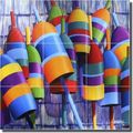 Blue Wall By Hugh Harris Nautical Fishing Ceramic Tile Mural 18 X Kitchen Shower Backsplash 