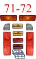71-72 Chevy 10pc Tail Light Deluxe Side Amber Parking