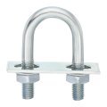 Round U-bolts 6 Set 22mm Inner Width 56mm Length M8 Zinc-plated Carbon Steel U Clamp Bolt With Nuts And Plates For Boat Trailer 
