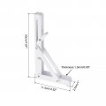 Uxcell 2 Pcs Folding Shelf Brackets 8 Inch Iron Collapsible L Bracket Wall Mounted For Table Work Bench White