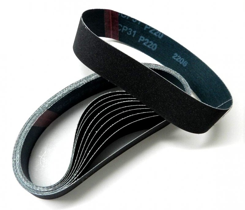 6 X 1-1 2 Sanding Belt 220 Silicon Carbide Abrasive For Expanding Drum Set Of 10 Belts