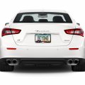 Ipick Image Slim Real Black Carbon Fiber Italy Flag In Sports Stripe License Plate Frame