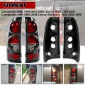 Hecasa Taillight Tail Lights Pair Compatible With 1999-2006 Chevy Silverado 1500 2500 3500 1999-2003 Gmc Sierra Clear Lens