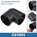 A Absopro Car Air Diesel Heater Duct Warm Ducting Pipe Elbow Outlet Connector 2 95 75mm Od Black Set Of