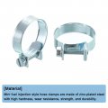 Uxcell 10pcs Mini Fuel Line Pipe Hose Clamp Clip Adjustable 27-29mm 1 06 -1 14 Injection Style Zinc Plated Tube Clamps