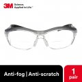 3m Safety Glasses With Readers Nuvo Protective Eyewear 1 5 Ansi Z87 Clear Lens Retro Gray Frame Soft Nose Bridge Side Shields
