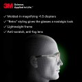 3m Safety Glasses With Readers Nuvo Protective Eyewear 1 5 Ansi Z87 Clear Lens Retro Gray Frame Soft Nose Bridge Side Shields
