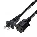 Toptekits Polarized Us 2-prong Male-female Extension Power Cord 5ft 1 5m Nema-15p To 1-15r Cable Usa Outlet Saver 1 Straight